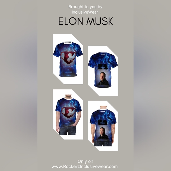 Elon Musk Is My Hero "Unisex Cut & Sew Tee - Picture 1 of 6
